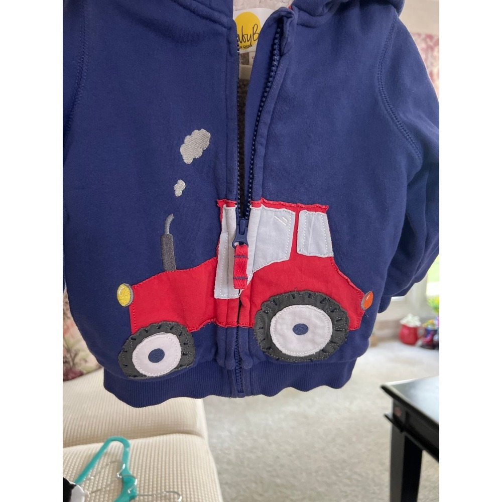 Baby Boden tracker appliqué‎ zip-up boys fleece lines 12-18 months - Picture 4 of 4